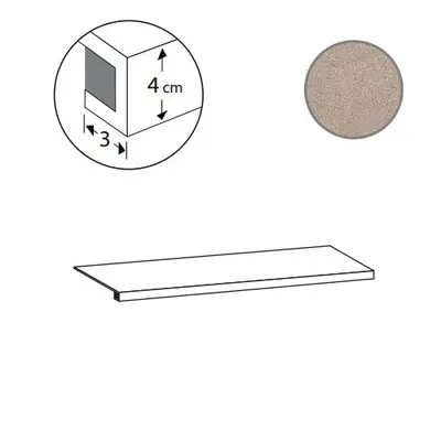 Sant Agostino Silkystone CSAGSKTA12 Gradone Taupe 33x120