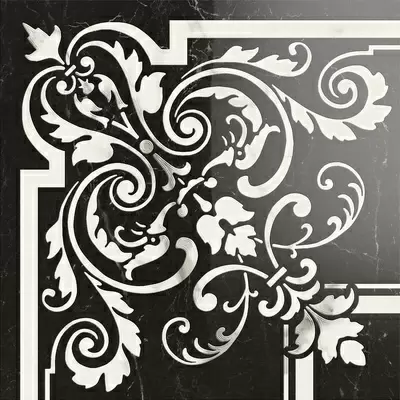 Panaria Eternity PGWENA2 Angolo Classic Lux Marquina Black-Statuario White 60x60