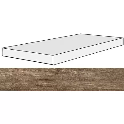 Rex Ceramiche Selection Oak 738137 Brown Oak Angolo Gradino SX Ret 40x120
