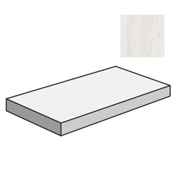 Flaviker PI.SA Double 0014904 Angolare Top SX Nat Linear White 32x120