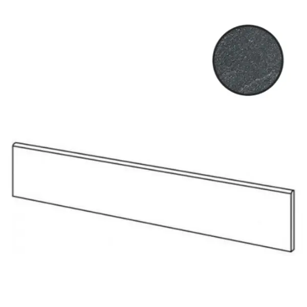 Cerim Ceramiche Natural Stone 753123 Coal Battiscopa 4,6x60
