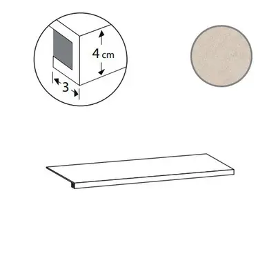 Sant Agostino Silkystone CSAGSKSA12 Gradone Sand 33x120
