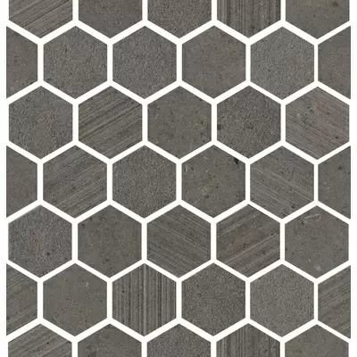 Impronta italgraniti Silver Grain SI05MESM Dark Mosaico Esagonetta Mix 30x31