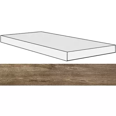 Rex Ceramiche Selection Oak 738131 Brown Oak Angolo Gradino DX Ret 40x120