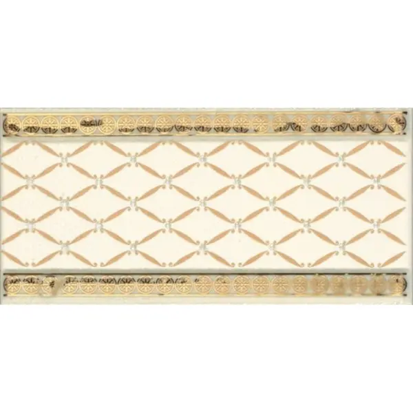 Ape ceramica Lord + Noblesse Cenefa Delis Marfil Gold 20x10