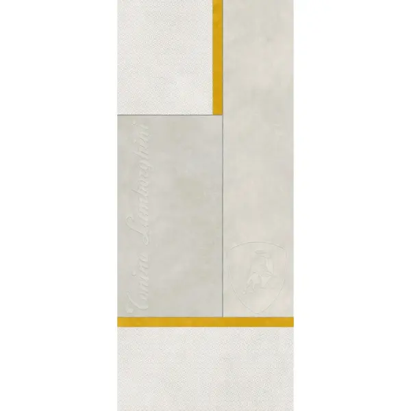 Tonino Lamborghini Korium 167573 White Yellow Square Logo 120x280 - керамическая плитка и керамогранит