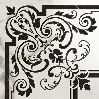 Panaria Eternity PGWENA1 Angolo Classic Lux Statuario White-Marquina Black 60x60
