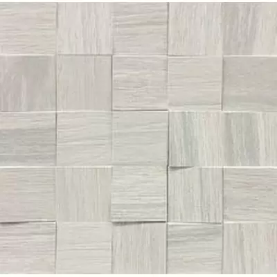 Casa Dolce Casa Wooden Tile Of Cdc 742055 White Matte Mosaico 3d Inclinato 6x6 30x30