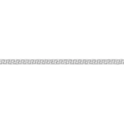 Versace Villa 49065 Listello Greca Bianco-Platino Naturale 2,7x58,5