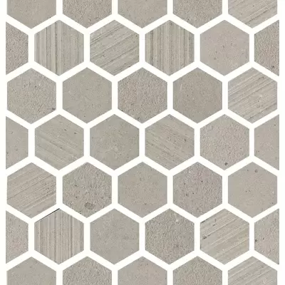 Impronta italgraniti Silver Grain SI04MESM Taupe Mosaico Esagonetta Mix 30x31