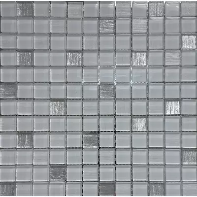 Orro Mosaic Glass Grey & White 30x30