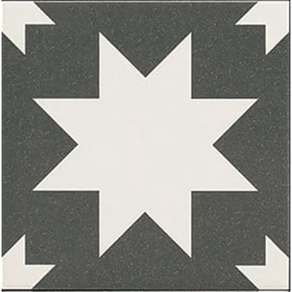 Mainzu Fired Star Black Mate 20x20