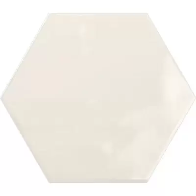 Ribesalbes Geometry Hex Ivory Glossy 15x17.3