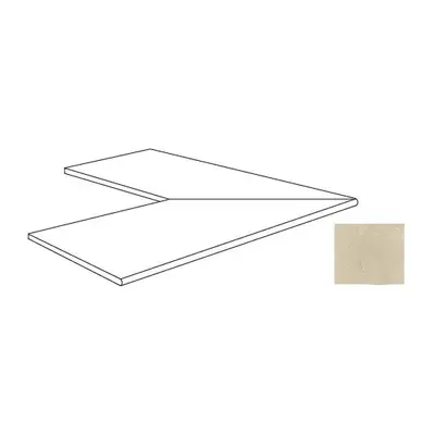 Sichenia Mus Eum 185202 Travertino Navona Angolo Gradino Toro Esterno Dx-Sx 30x90