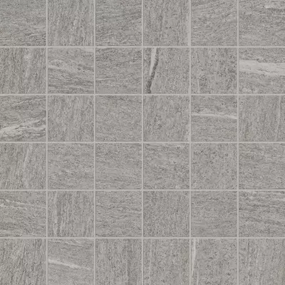 Monocibec Ceramiche Crest 82132 Silver Mosaico 4.7x4.7 Su Rete 30x30