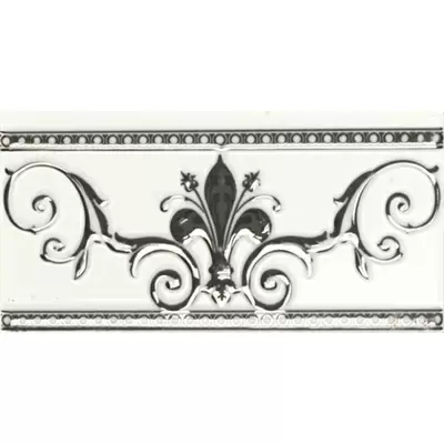 Almera Ceramica Noblesse Cenefa Blanco Silver 20x10