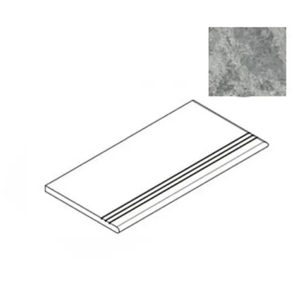 Atlas Concorde Russia Forte Dei Marmi Quark 620040000175 Persian Grey Gradino Bordo 30x60
