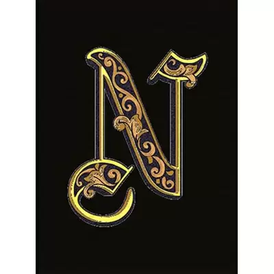 Versace Alphabet 48983 Lettera Nera N 14,5x19,4