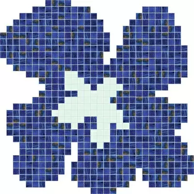 Bisazza Decori 20 06001208VL Fiore Blu Medio 65x65
