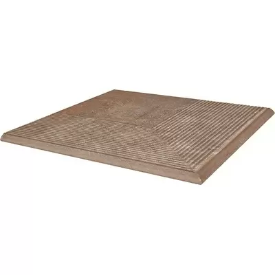 Grupa Paradyz Scandiano Rosso Corner Stair Tread 30x30