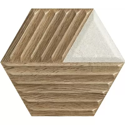 Grupa Paradyz Woodskin Mix Heksagon Struktura C sciana 19,8x17,1