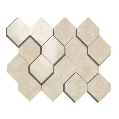 Atlas Concorde Marvel Stone AS38 Cream Prestige Mosaico Esagono 3D 28,2x35,3