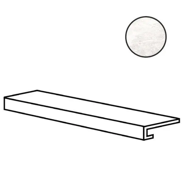 Sadon Ardesie J87254 Gradino Costa Retta White 33x120
