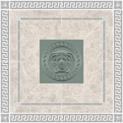 Versace Meteorite 47151 Rosone Naturale Bianco Oro 120x120