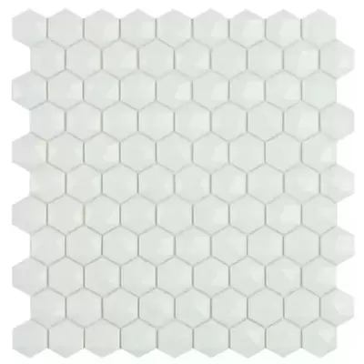 Vidrepur Matt Hex Matt White № 910D 30.7x31.7