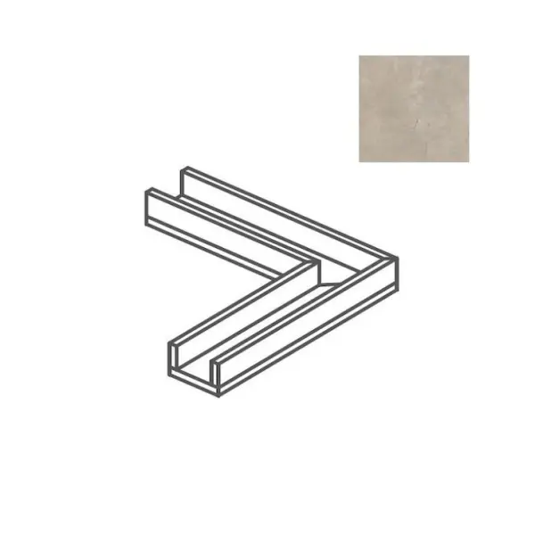 Impronta italgraniti Calcis CL04CAA8 Canalina Angolare Corda 16x80 - керамическая плитка и керамогранит