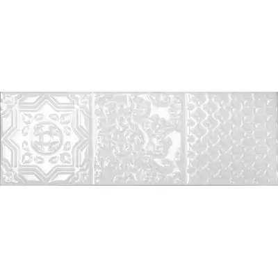 Monopole Ceramica Esencia Relieve Blanco Brillo 10x30