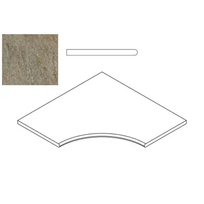Italon Magnetique 620090000211 Дарк Бортик Угловой Закруглённый 30 60x60