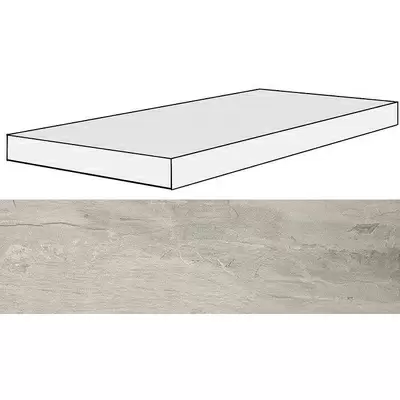 Rex Ceramiche Ardoise 739335 Gris Ang.Gradino SX 33x120