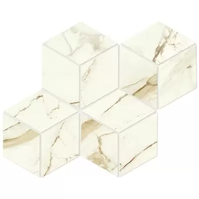 Atlas Concorde Marvel Shine A42Y Calacatta Imperiale Mosaico Esagono Lappato 30x35
