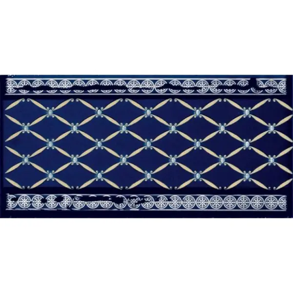 Ape ceramica Lord + Noblesse Cenefa Delis Cobalto Silver 20x10