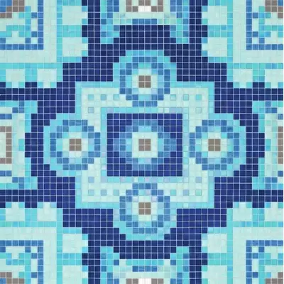 Bisazza Decori 20 06004243VL Silk Blue 97x97