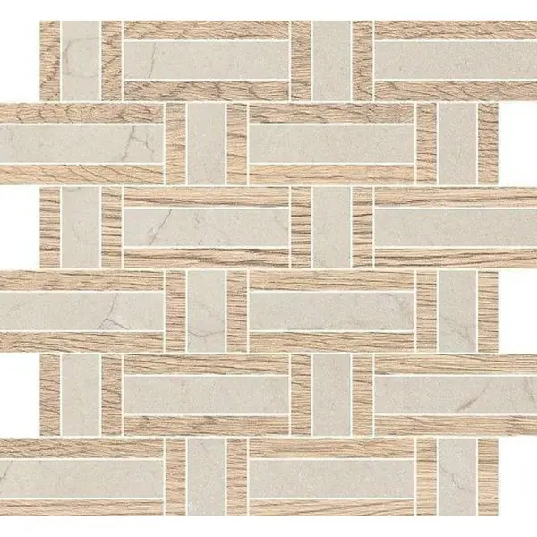 Vallelunga Doro & Malfi A2MAL20T72MS Legno Mosaico Basket T72 Satin 3D 30x33 - керамическая плитка и керамогранит