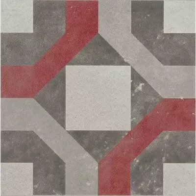 Abk Docks Dec. Combi 4 Gri/Rosso Rett. 30x30