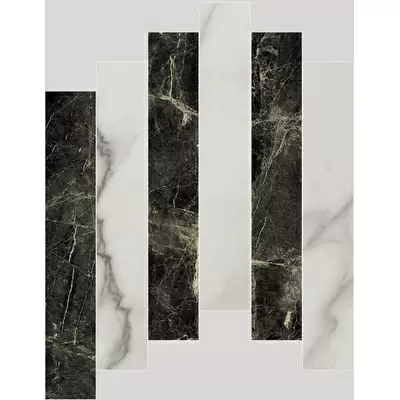 Apavisa Marble 8431940321450 Calacatta Pulido Mosaic 7x45 44.63x44.63