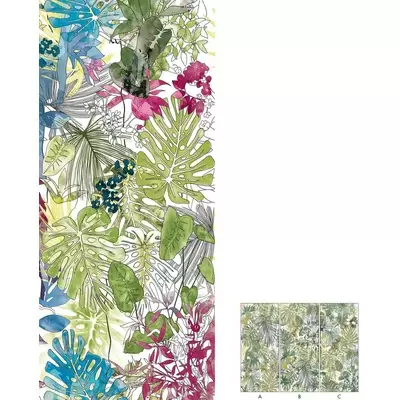 Ornamenta Operae OP120278FQM Flora Equatoriale Multicolor 120x278