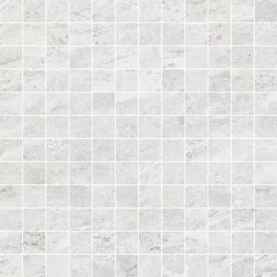 Monocibec Ceramiche Dolomite 95620 White Mosaico 2.5x2.5 Su Rete 30x30