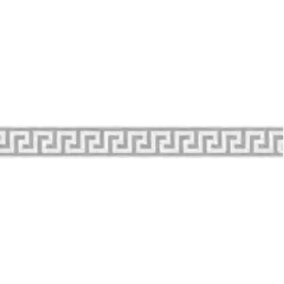 Versace Villa 49055 Fascia Greca Bianco-Platino Naturale 7,1x58,5