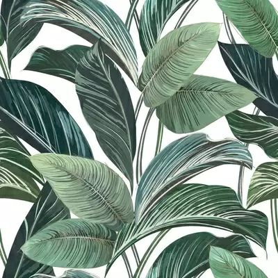 Serenissima Cir Showall Wall 07 White Leaf rett (set 2 pz) 120x120