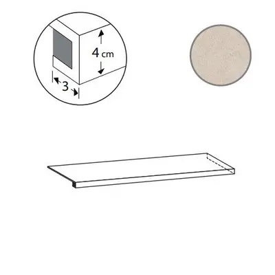 Sant Agostino Silkystone CSAGASGD12 Ang Gradone Dx Greige 33x120