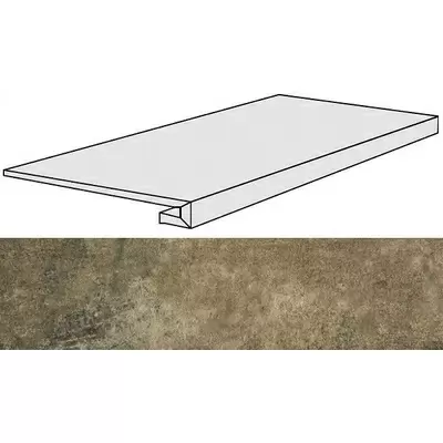 Rex Ceramiche Matieres 755964 Brun Gradino 120x33