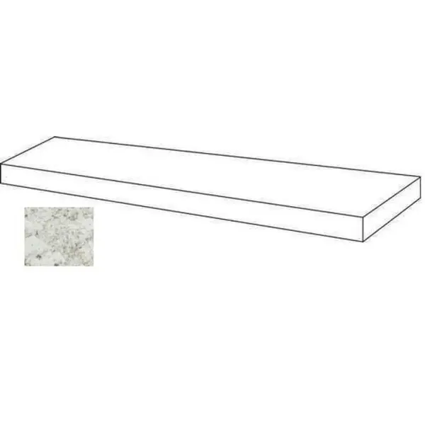 Atlas Concorde Russia Forte Dei Marmi Quark 620070002757 Brazilian White Scalino Angolare Dx 33x60