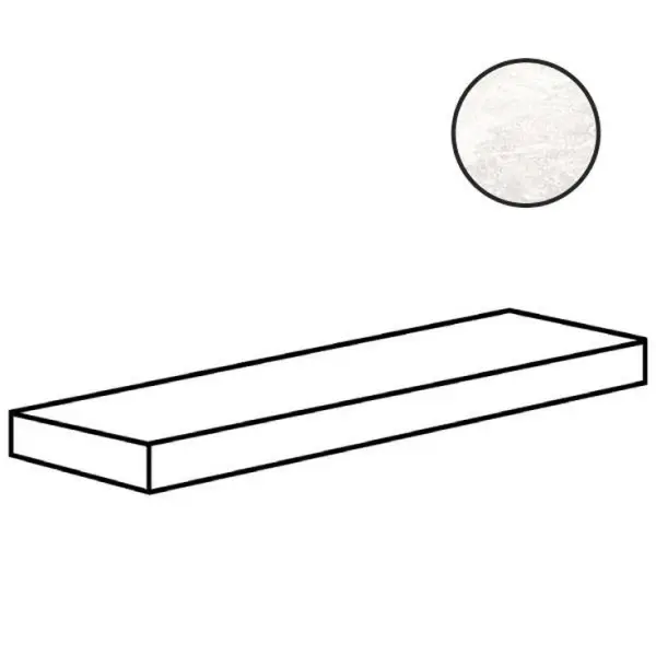 Sadon Ardesie J87266 Gradino Costa Retta Sx White 33x120
