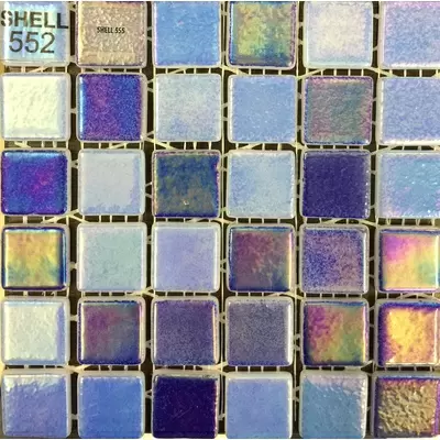 Vidrepur Shell Mix Deep Blue 552/555 (на сетке) 31.7x31.7