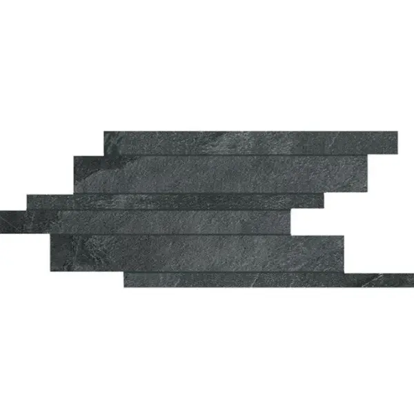 Cerim Ceramiche Natural Stone 753117 Coal Modulo Listello Sfalsato 21x40