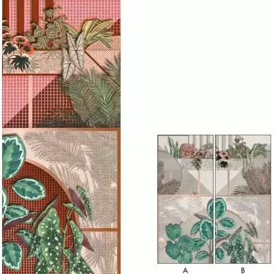Ornamenta Operae OP120278COR Courtyard Red 120x278